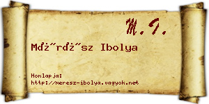 Mérész Ibolya névjegykártya